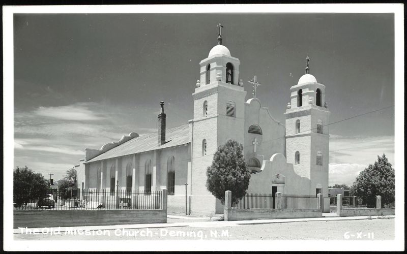The Old Mission Church with Twin Bell Towers Deming New Mexico