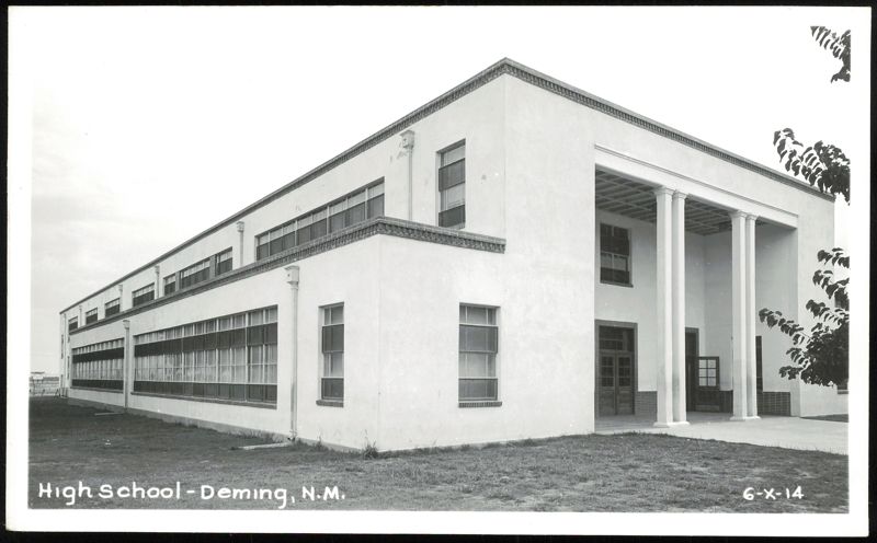 High School Building with Columned Entrance Deming New Mexico
