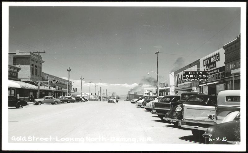 Gold Street Looking North with City Drug Store