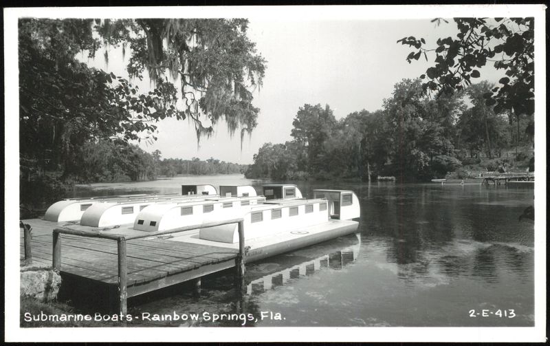 Submarine Boats Docked at Rainbow Springs Dunnellon Florida