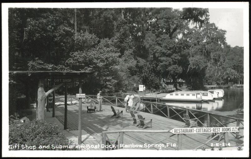 Gift Shop and Submarine Boat Dock, Rainbow Springs Dunnellon Florida