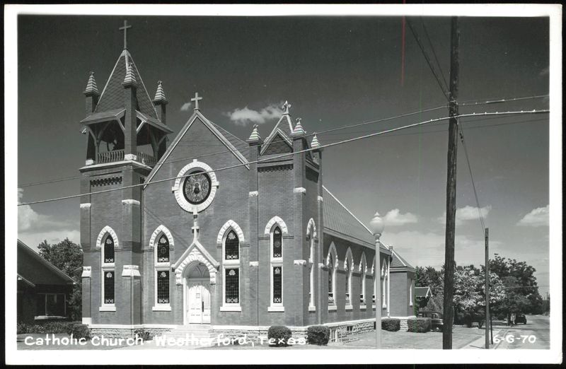 Catholic Church Exterior View Weatherford Texas