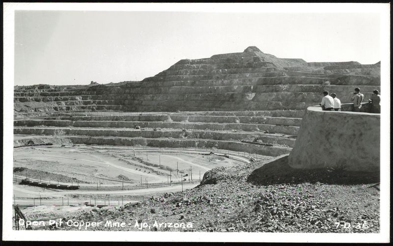 Terraced Open Pit Copper Mine Ajo Arizona