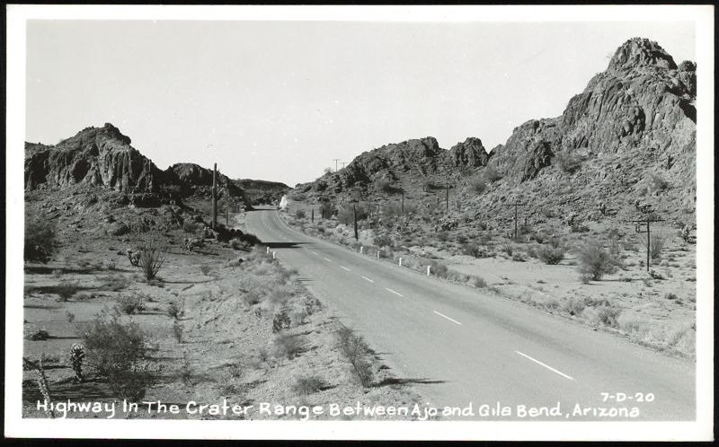 Highway in the Crater Range between Ajo and Gila Bend Arizona