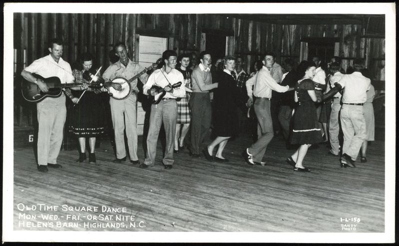 Bluegrass Band, Old Time Square Dance at Helen's Barn Highlands North Carolina
