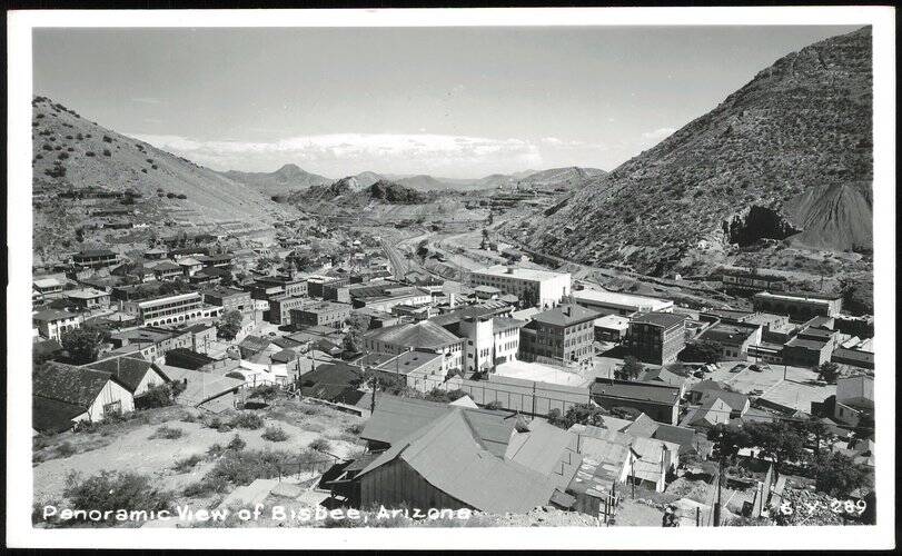 Panoramic View of Town and Surrounding Hills Bisbee Arizona