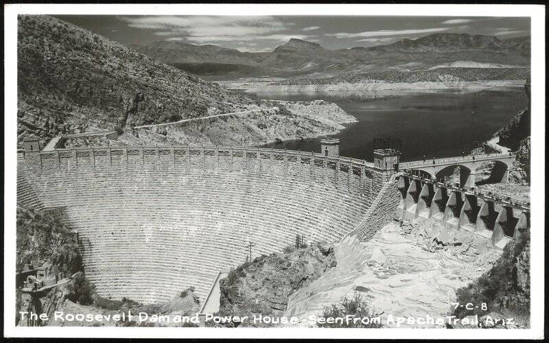 Roosevelt Dam and Power House from Apache Trail Arizona