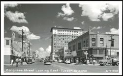Congress Street Looking East in Tucson, Arizona Postcard