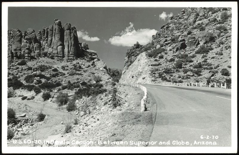 U.S. 60-70 in Devils Canyon Between Superior and Globe Arizona