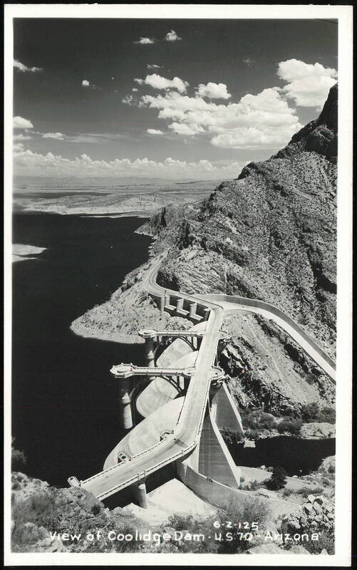 Coolidge Dam and U.S. 70 Highway View Arizona