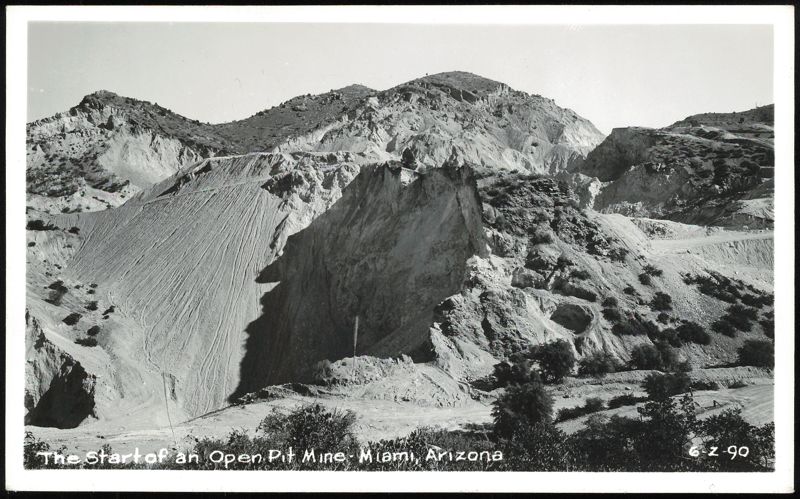 The Start of an Open Pit Mine in Miami, Arizona
