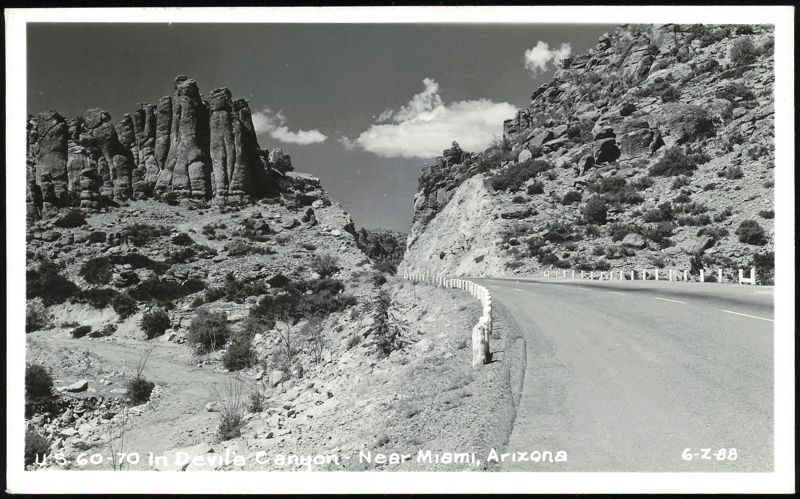 US 60-70 Highway Through Devil's Canyon Miami Arizona