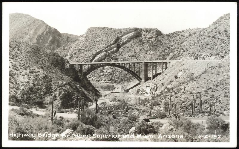 Highway Bridge Between Superior and Miami, Arizona