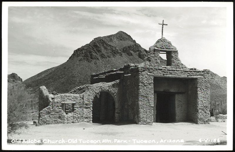 Old Adobe Church in Old Tucson Mountain Park Arizona