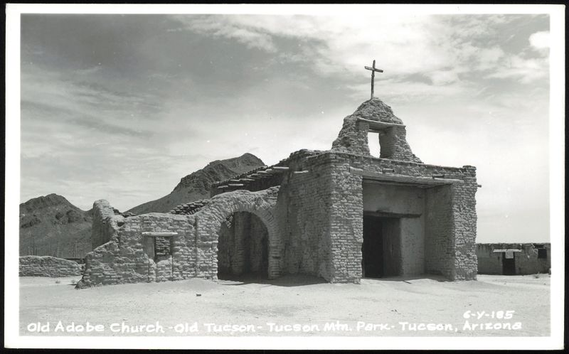 Old Adobe Church in Tucson Mountain Park Arizona