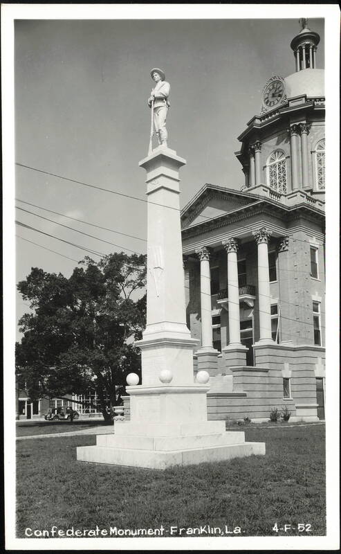 Confederate Monument at the St. Mary Parish Courthouse Franklin Louisiana