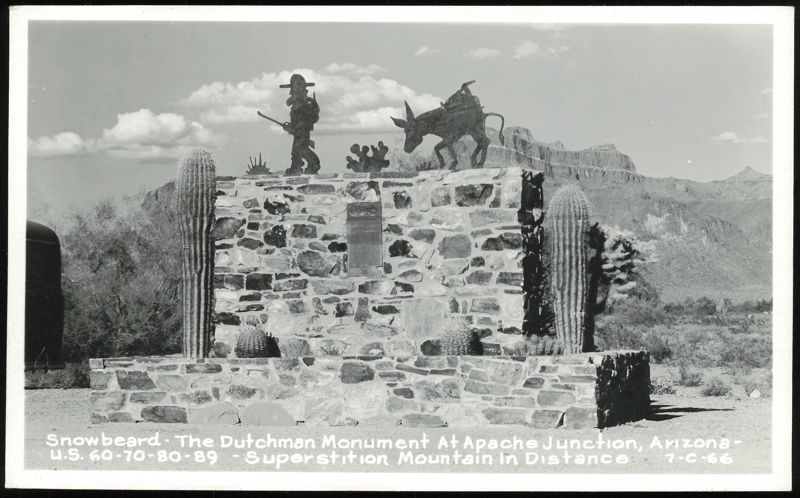 Snowbeard The Dutchman Monument at Apache Junction Arizona
