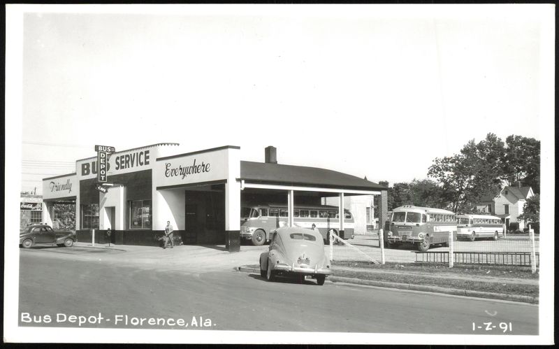 Bus Depot and Southeastern Greyhound Lines in Florence Alabama