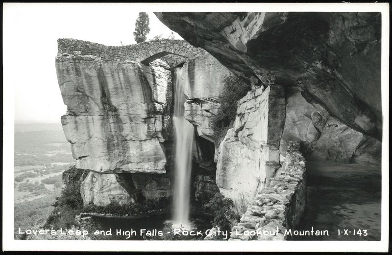 Lovers Leap and High Falls at Rock City Lookout Mountain Tennessee