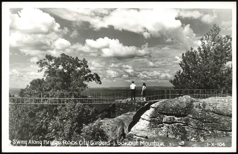 Swing Along Bridge at Rock City Gardens, Lookout Mountain Tennessee