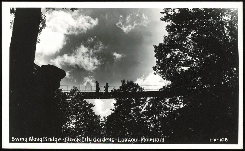 Swing Along Bridge at Rock City Gardens Lookout Mountain Georgia