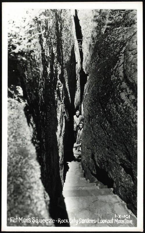 Fat Man's Squeeze at Rock City Gardens, Lookout Mountain Tennessee
