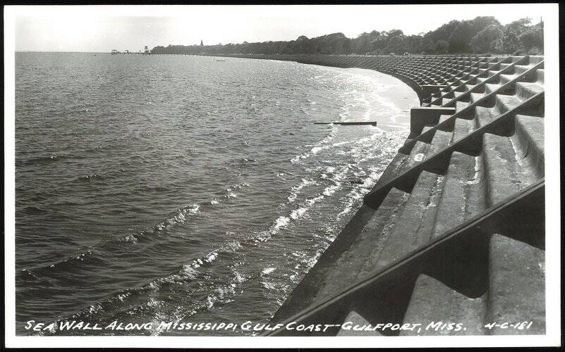 Sea Wall Along the Mississippi Gulf Coast Gulfport