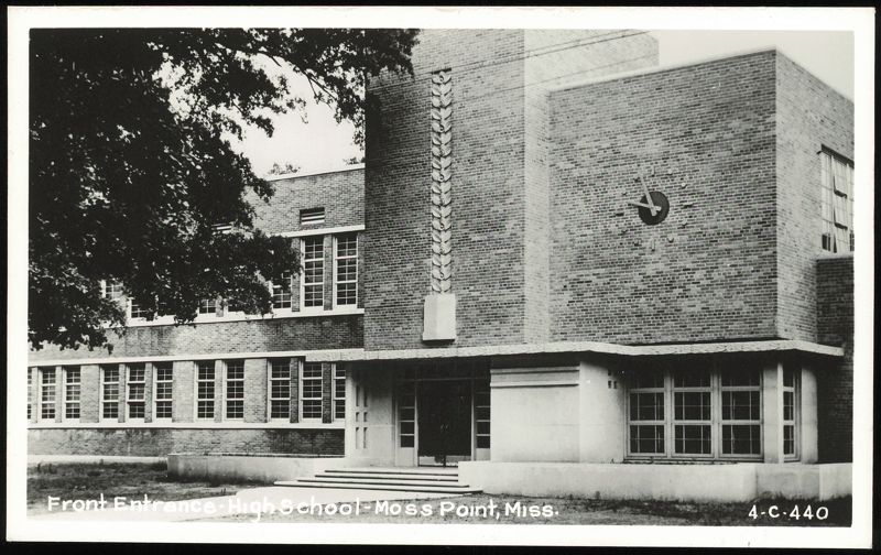 Front Entrance of High School in Moss Point, Mississippi