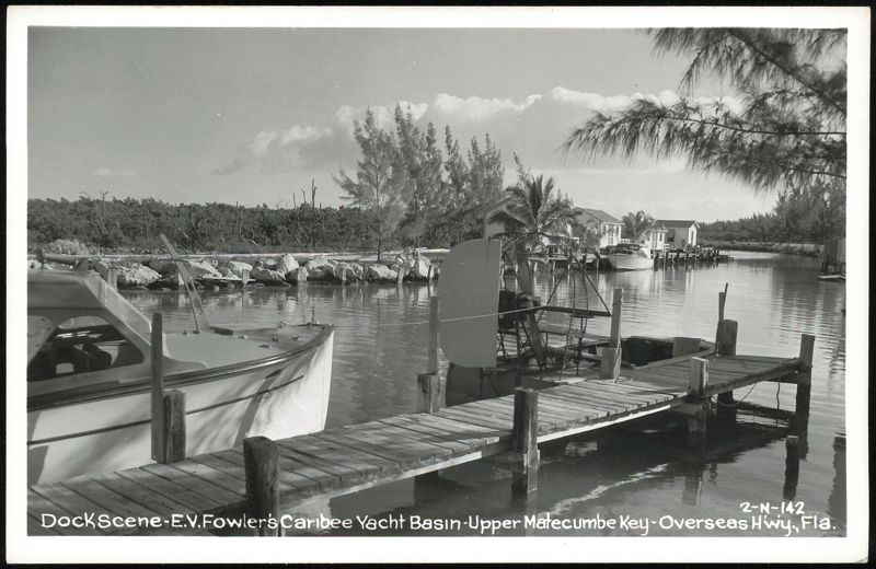 Dock Scene at E.V. Fowler's Caribee Yacht Basin Upper Matecumbe Key Islamorada Florida