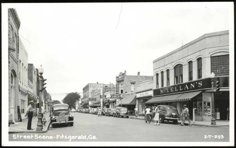 Street Scene in Downtown Fitzgerald, Georgia