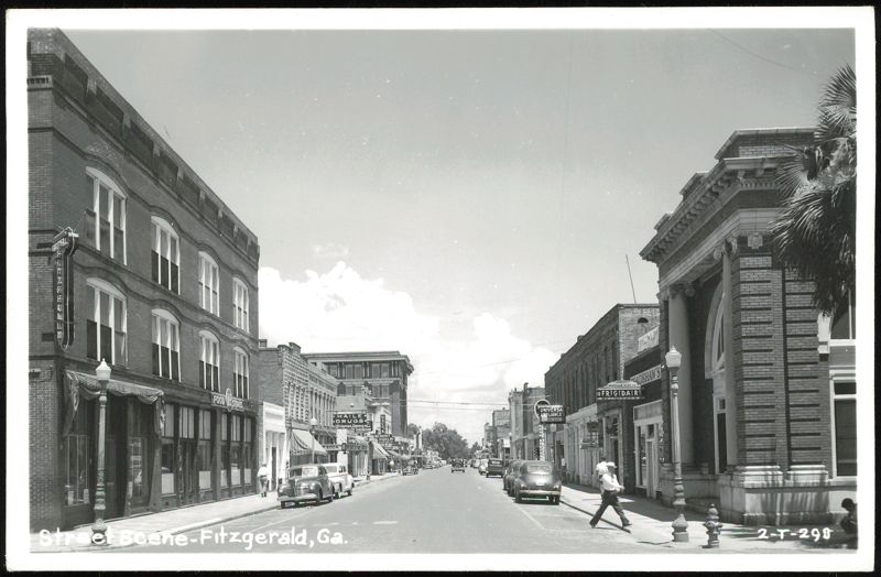 Street Scene in Downtown Fitzgerald, Georgia