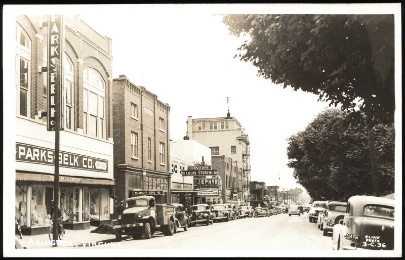 Parks-Belk Co. and Main Street in Abingdon, Virginia