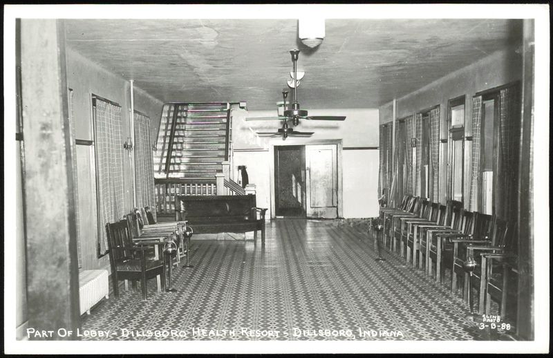 Lobby Interior of Dillsboro Health Resort Indiana