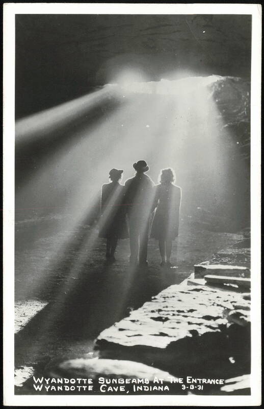 Sunbeams at the Entrance of Wyandotte Cave Leavenworth Indiana