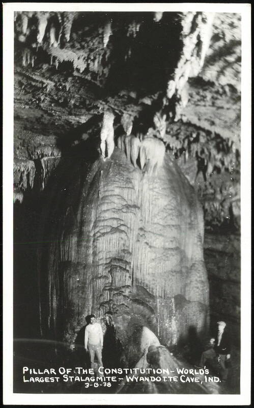 Pillar of the Constitution in Wyandotte Cave Leavenworth Indiana