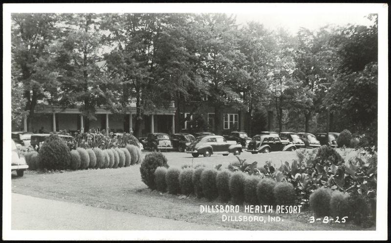 Dillsboro Health Resort with Parked Cars Indiana