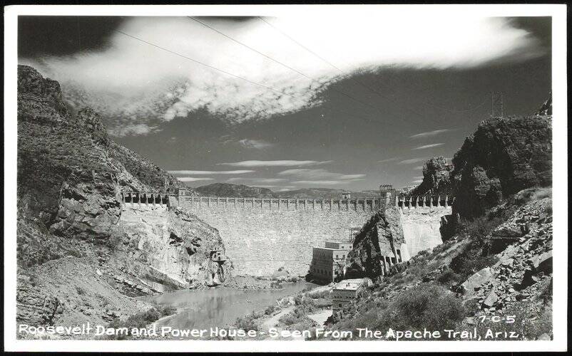 Roosevelt Dam and Power House from the Apache Trail Arizona