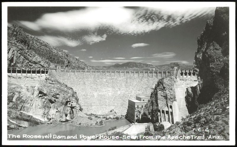 Roosevelt Dam and Power House from the Apache Trail Arizona