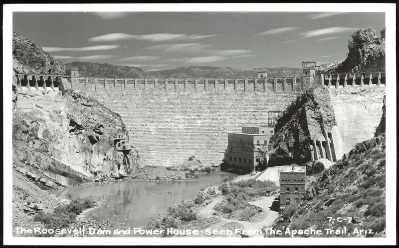 Roosevelt Dam and Power House from the Apache Trail Arizona
