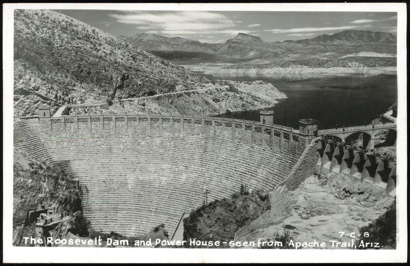 Roosevelt Dam and Power House from Apache Trail Arizona