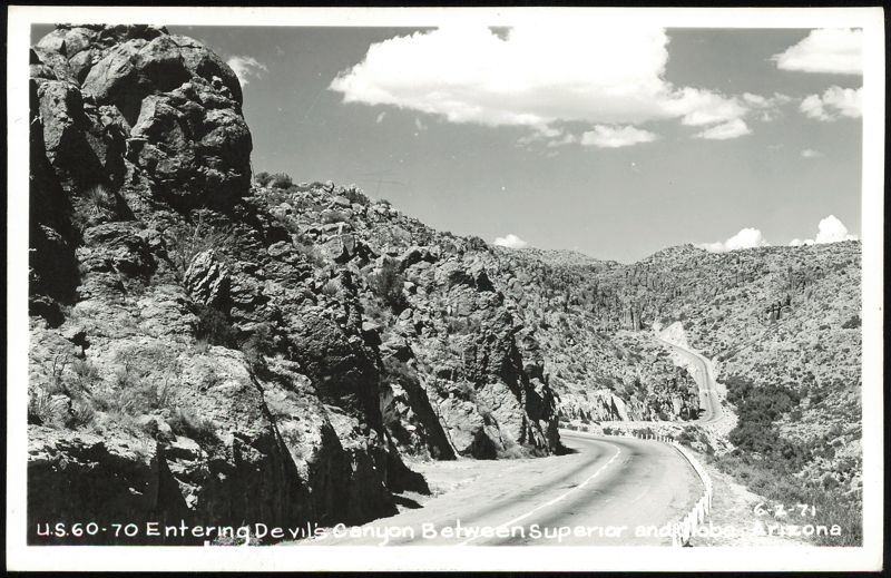 U.S. 60-70 Entering Devil's Canyon, Arizona Superior and Globe