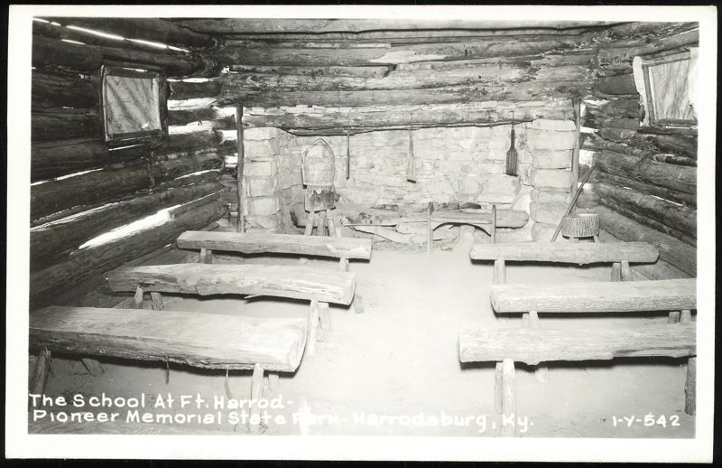 Interior of the School at Ft. Harrod Harrodsburg Kentucky