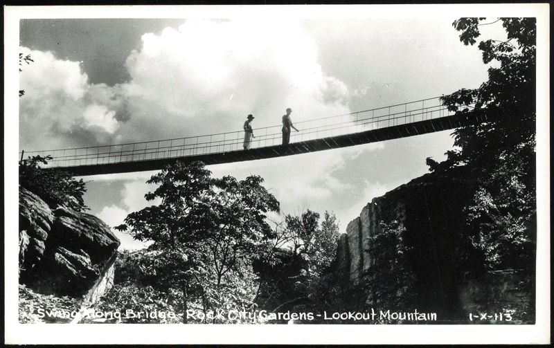 Swing Along Bridge at Rock City Gardens Lookout Mountain Tennessee
