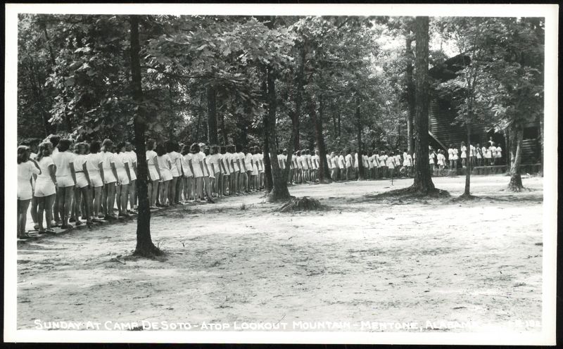 Girls in Line at Camp De Soto on Lookout Mountain