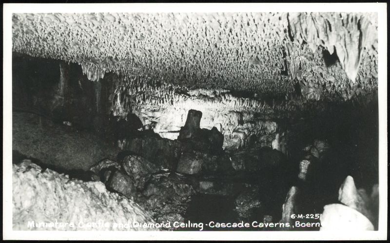 Miniature Castle and Diamond Ceiling Cascade Caverns Boerne Texas