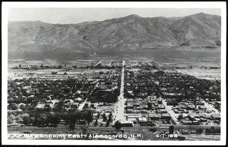 Air View Looking East Over City and Mountains Alamogordo New Mexico