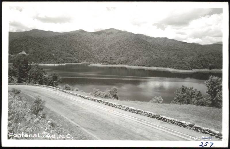 Scenic View of Fontana Lake Overlook and Mountains North Carolina
