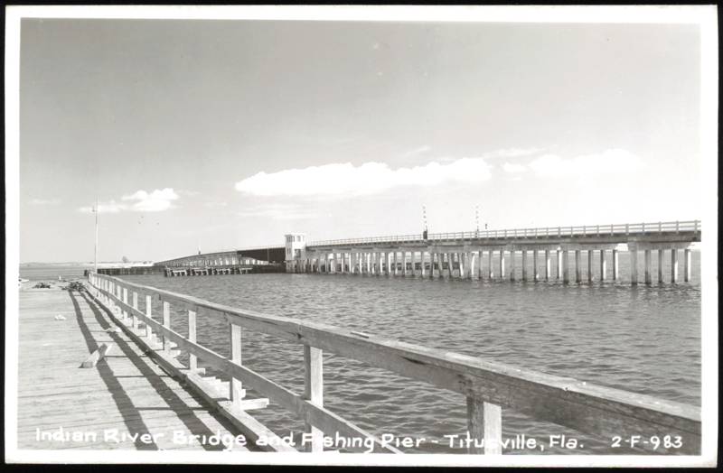 Indian River Bridge and Fishing Pier Titusville Florida