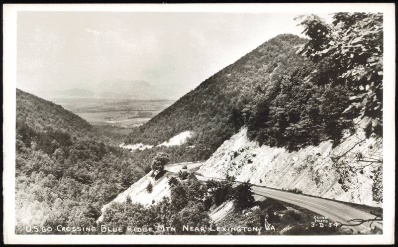 U.S. 60 Crossing Blue Ridge Mtn. Near Lexington Virginia