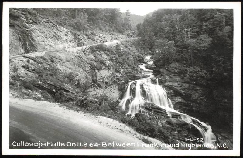 Cullasaja Falls on U.S. Route 64 Scenic Highway North Carolina